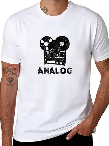Analog Reel-to-Reel Tape Recorder Graphic Tee