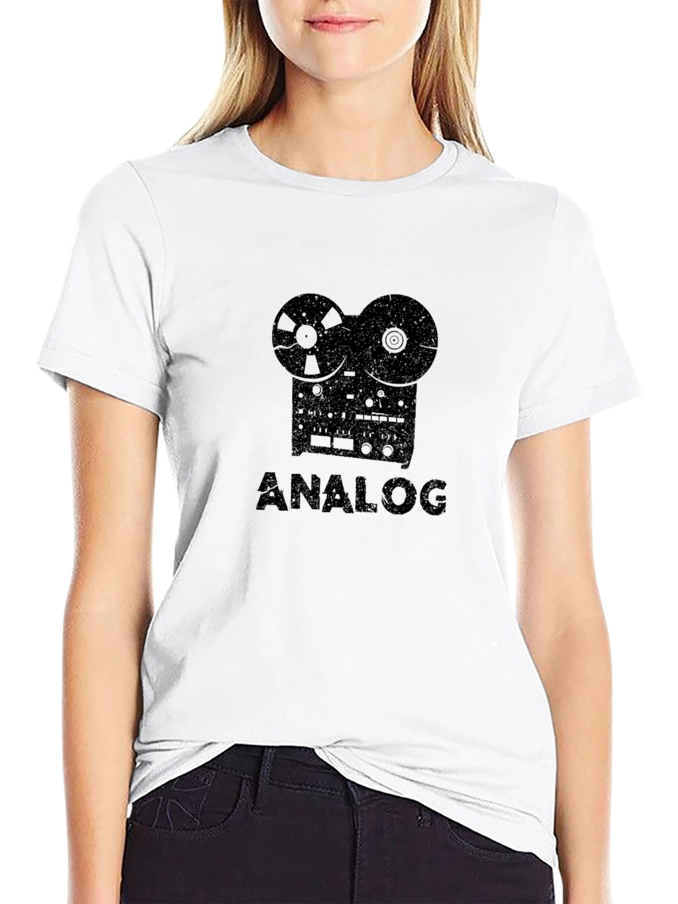 Analog Reel-to-Reel Tape Recorder Graphic Tee