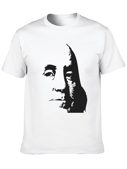 Black T-Shirt with Silhouette Print