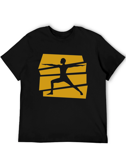 Yoga Warrior Pose Graphic Tee - Black