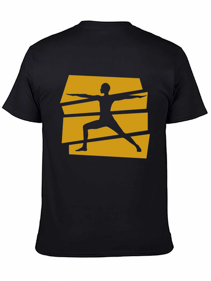 Yoga Warrior Pose Graphic Tee - Black