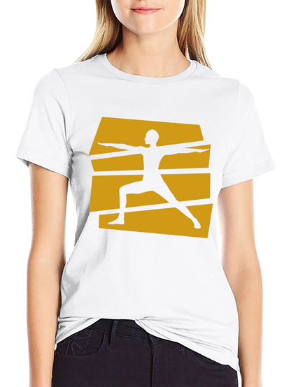 Yoga Warrior Pose Graphic Tee - Black