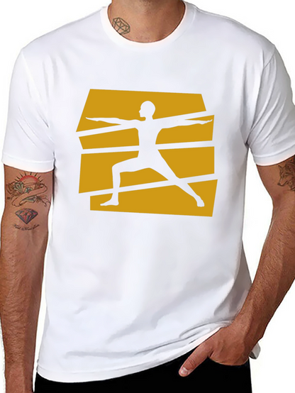 Yoga Warrior Pose Graphic Tee - Black
