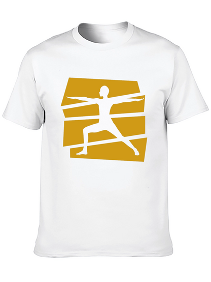 Yoga Warrior Pose Graphic Tee - Black