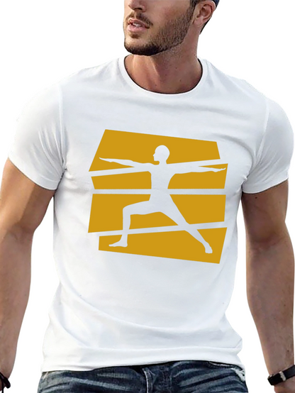 Yoga Warrior Pose Graphic Tee - Black