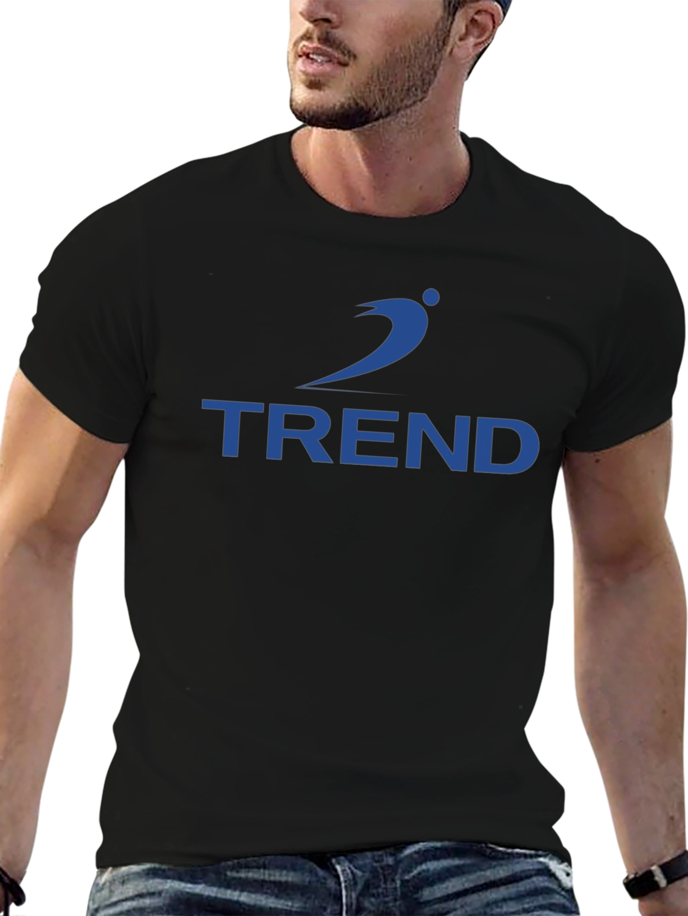 Trend Graphic Print Black T-Shirt