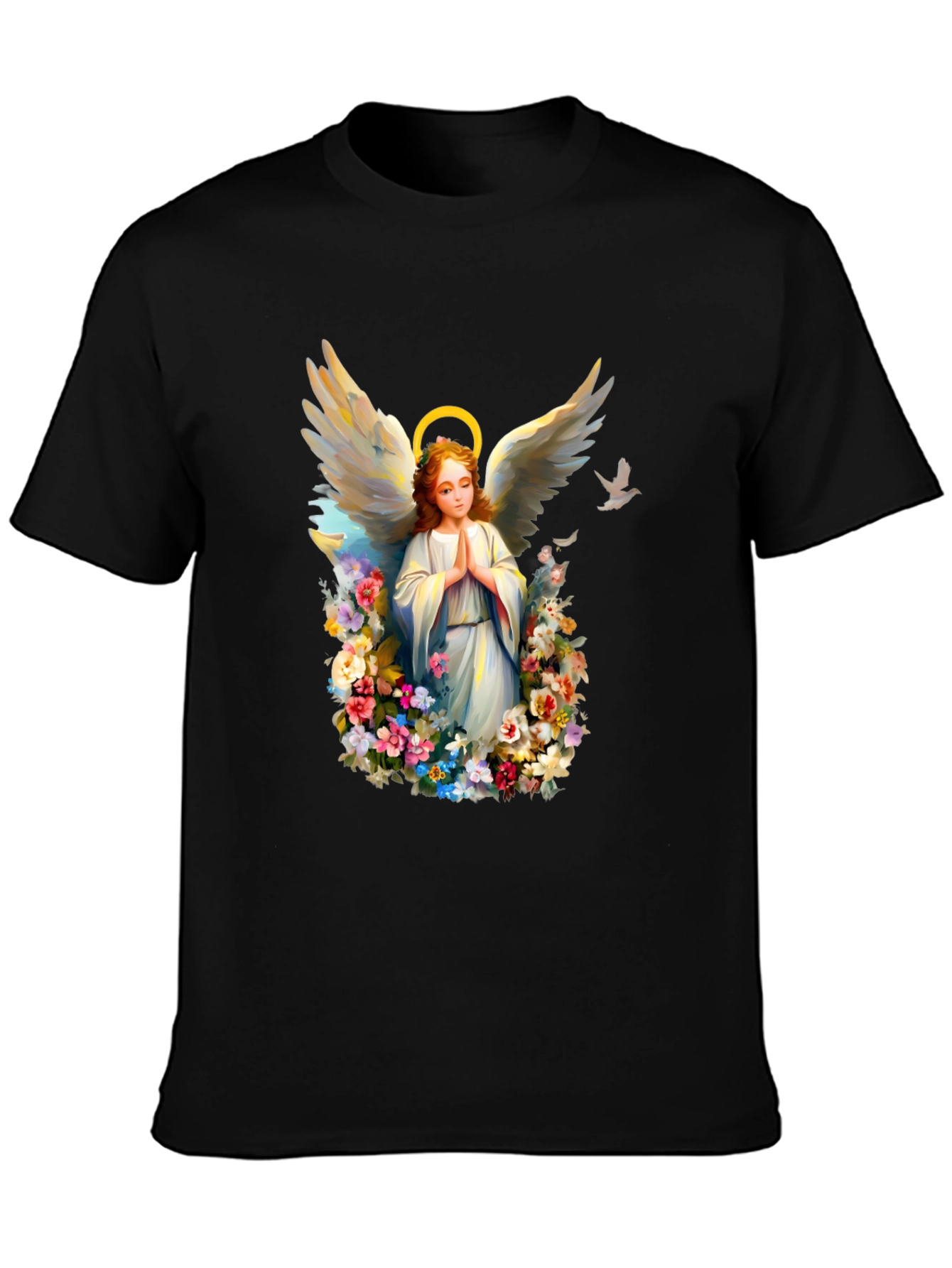 Angel Floral T-Shirt: Heavenly Graphic Tee