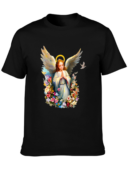 Angel Floral T-Shirt: Heavenly Graphic Tee