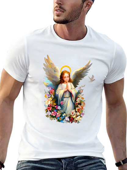 Angel Floral T-Shirt: Heavenly Graphic Tee