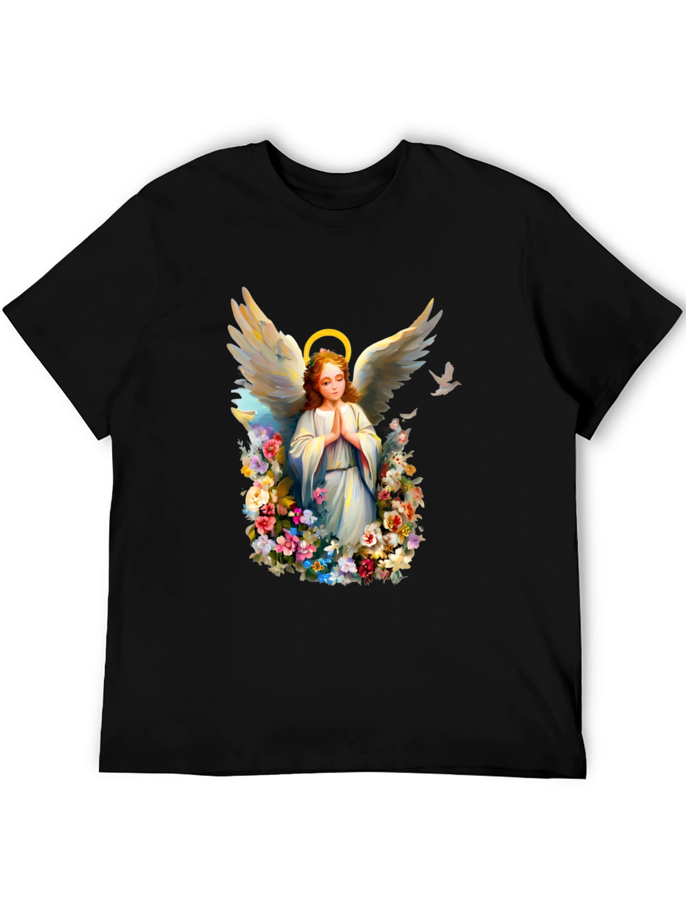 Angel Floral T-Shirt: Heavenly Graphic Tee