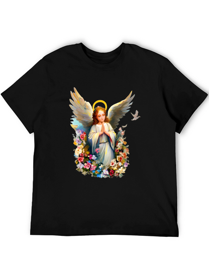Angel Floral T-Shirt: Heavenly Graphic Tee