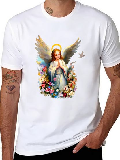 Angel Floral T-Shirt: Heavenly Graphic Tee