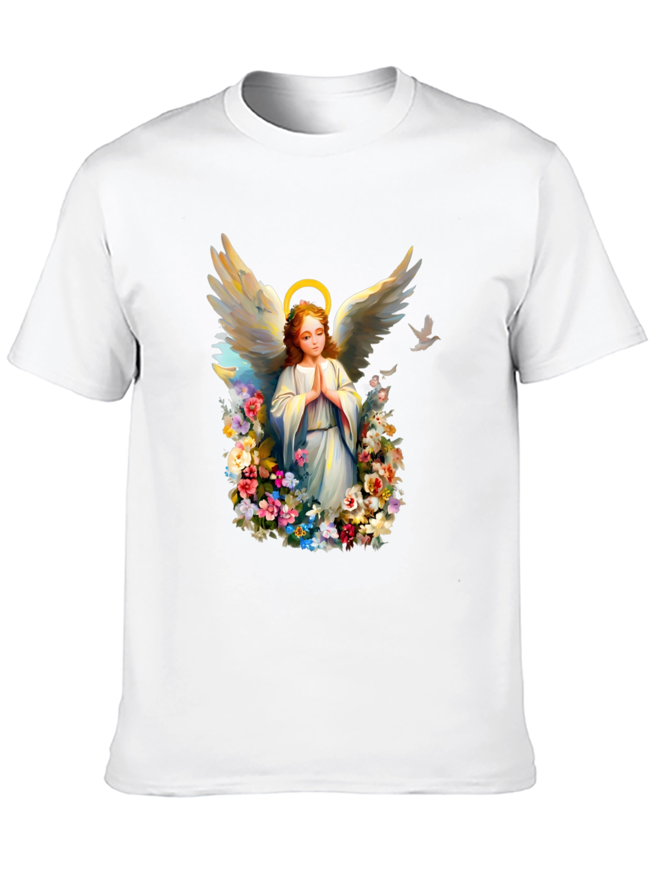 Angel Floral T-Shirt: Heavenly Graphic Tee