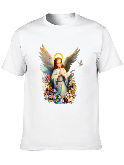 Angel Floral T-Shirt: Heavenly Graphic Tee