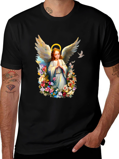 Angel Floral T-Shirt: Heavenly Graphic Tee