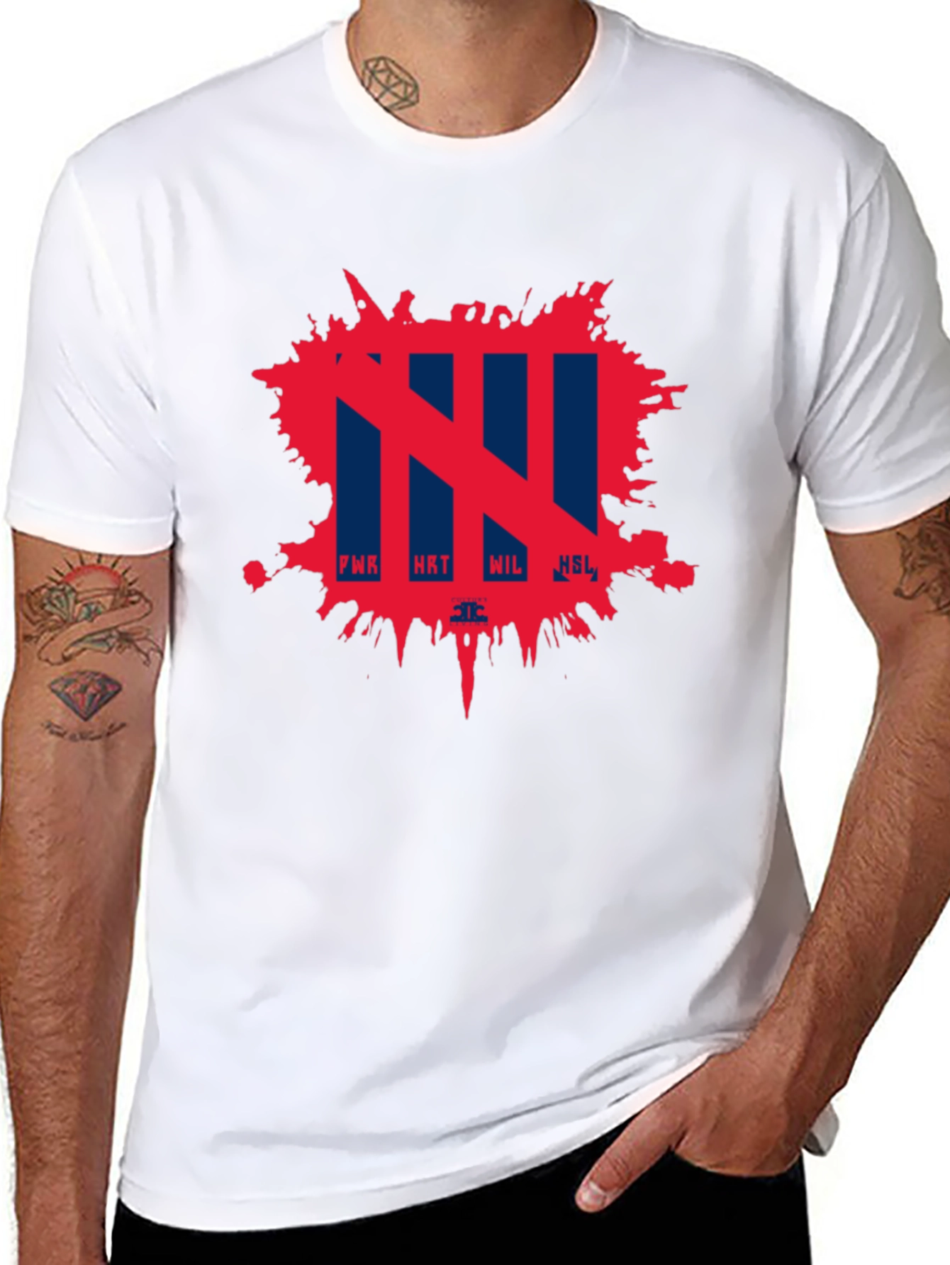 Abstract Graphic Tee - Power Hat Wil Hsl