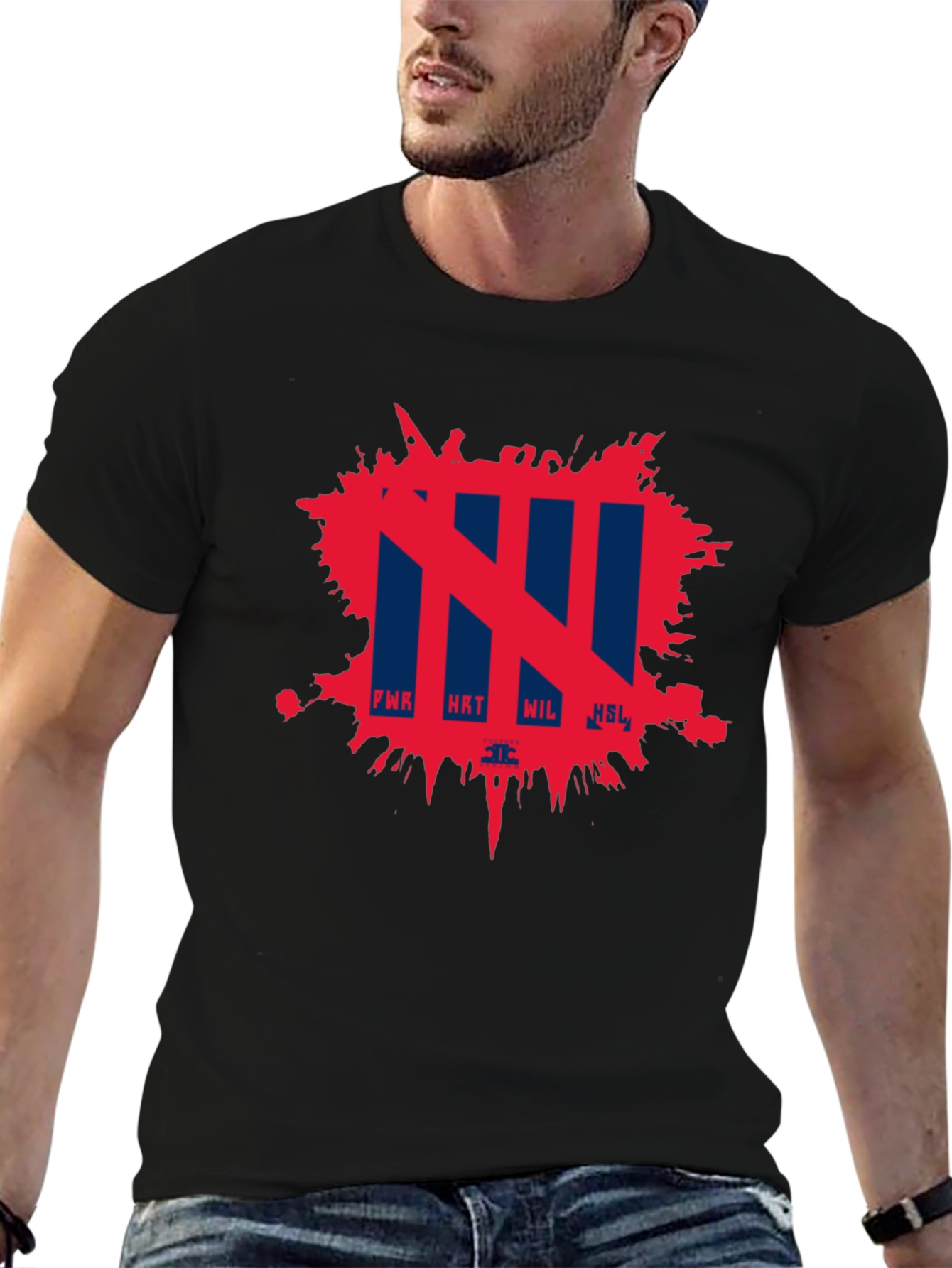Abstract Graphic Tee - Power Hat Wil Hsl