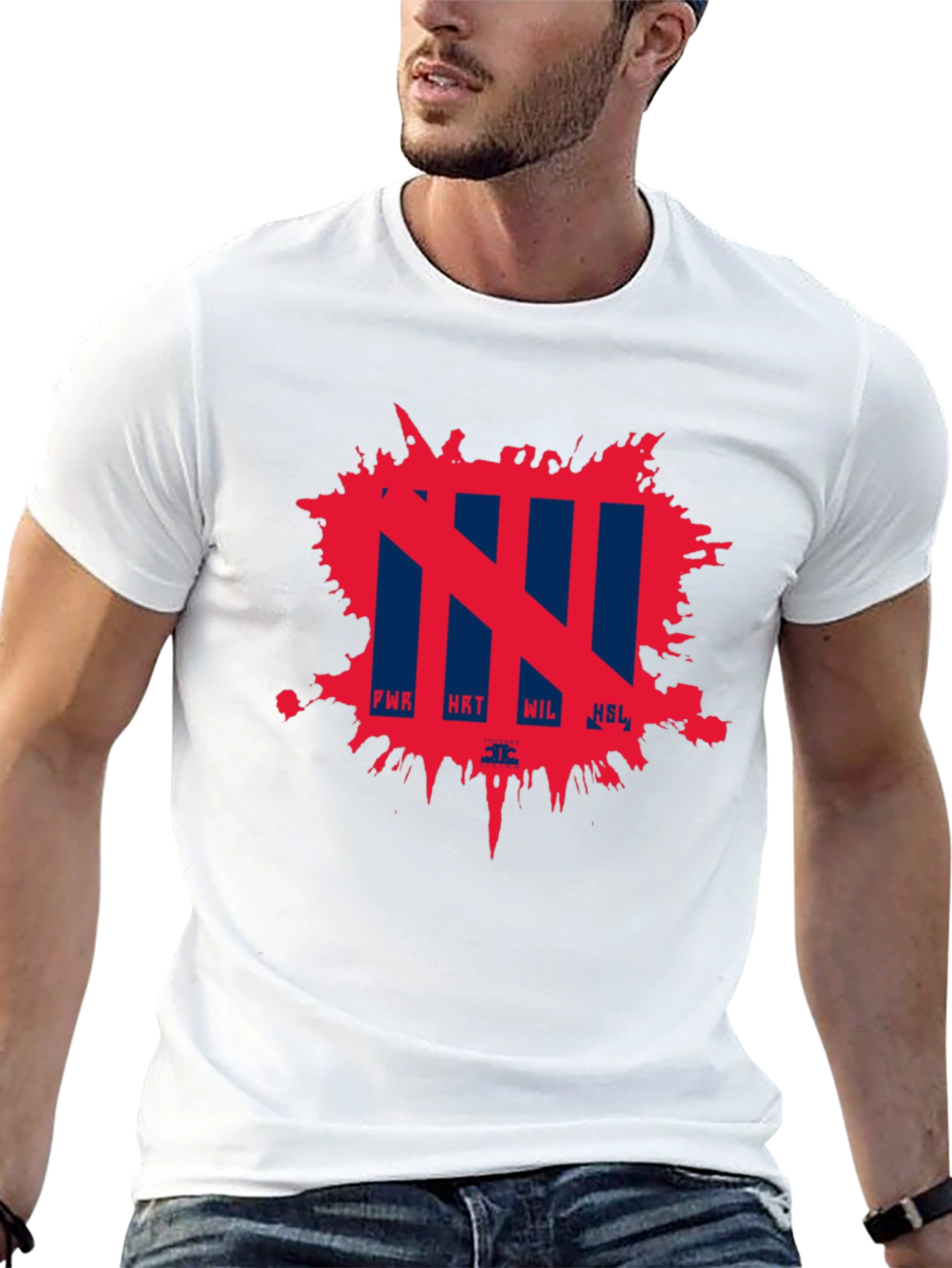 Abstract Graphic Tee - Power Hat Wil Hsl