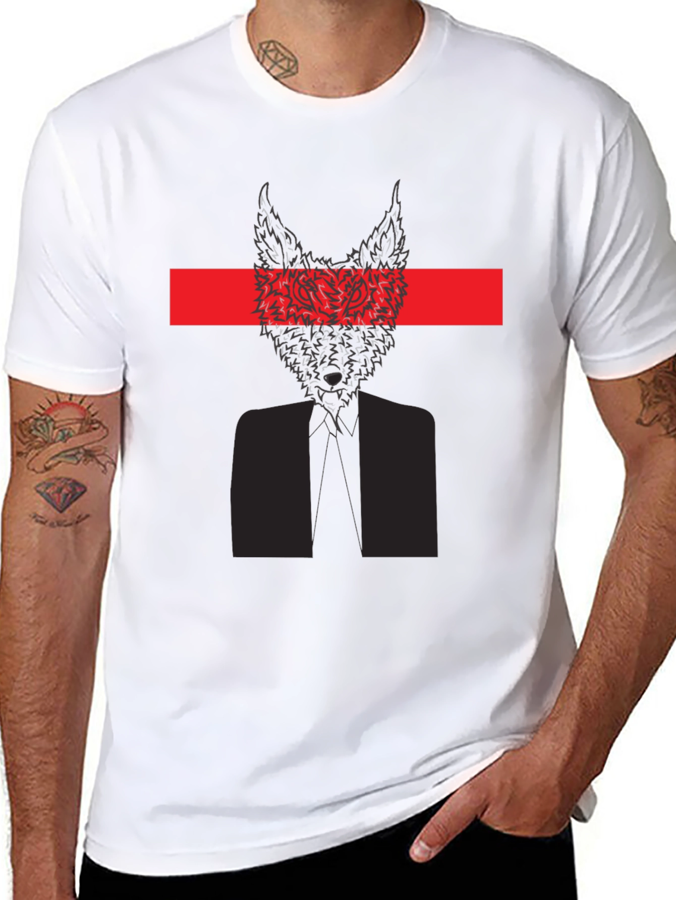 Abstract Wolf Tee - Unique Graphic Print