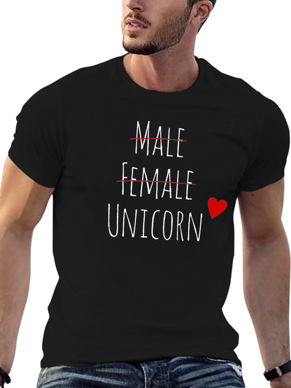Unicorn Gender Identity Black T-Shirt