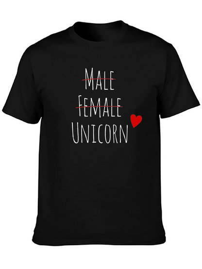 Unicorn Gender Identity Black T-Shirt