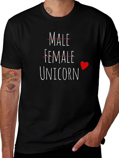 Unicorn Gender Identity Black T-Shirt