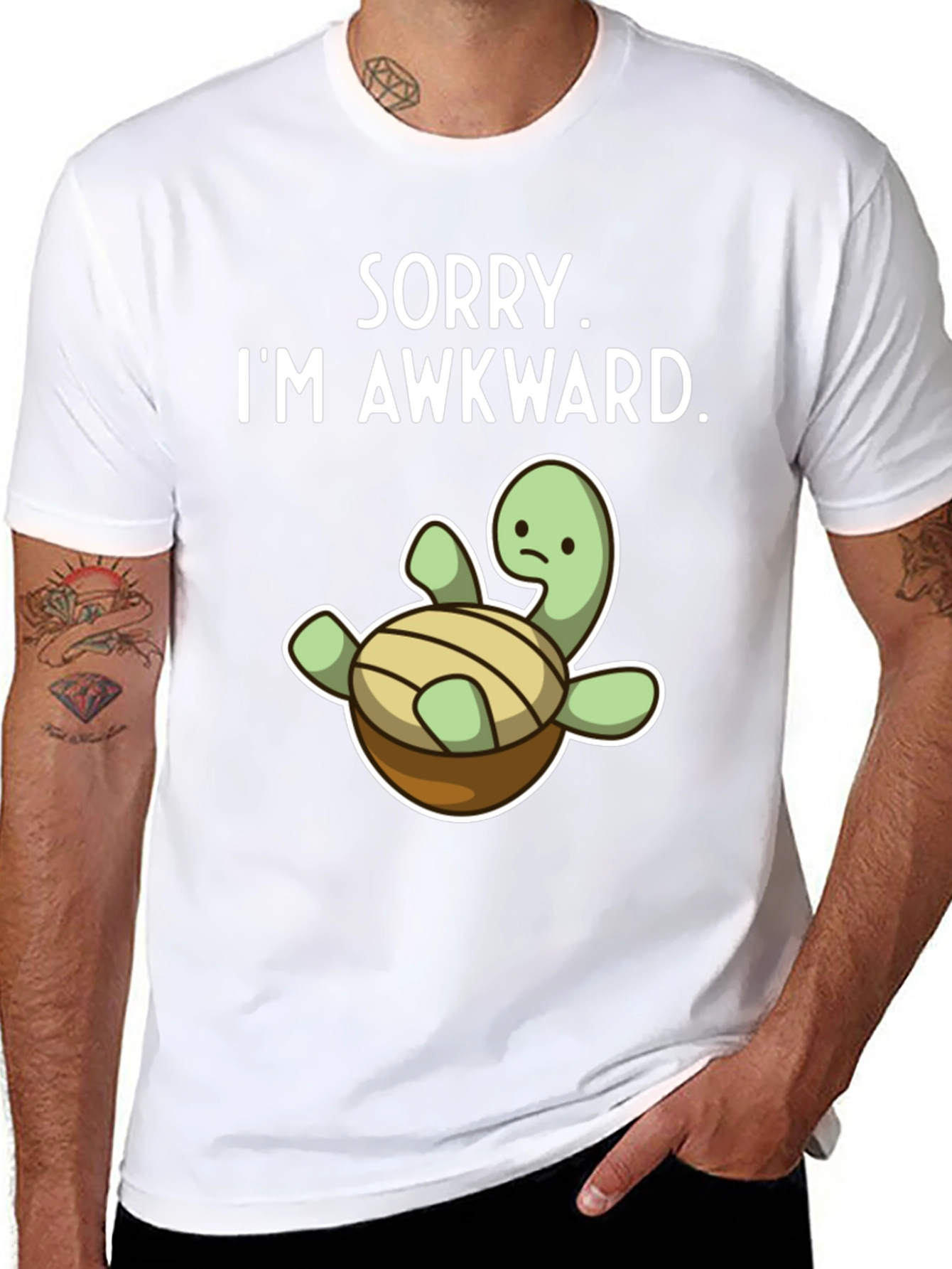Awkward Turtle Graphic Tee - Funny Unisex Shirt