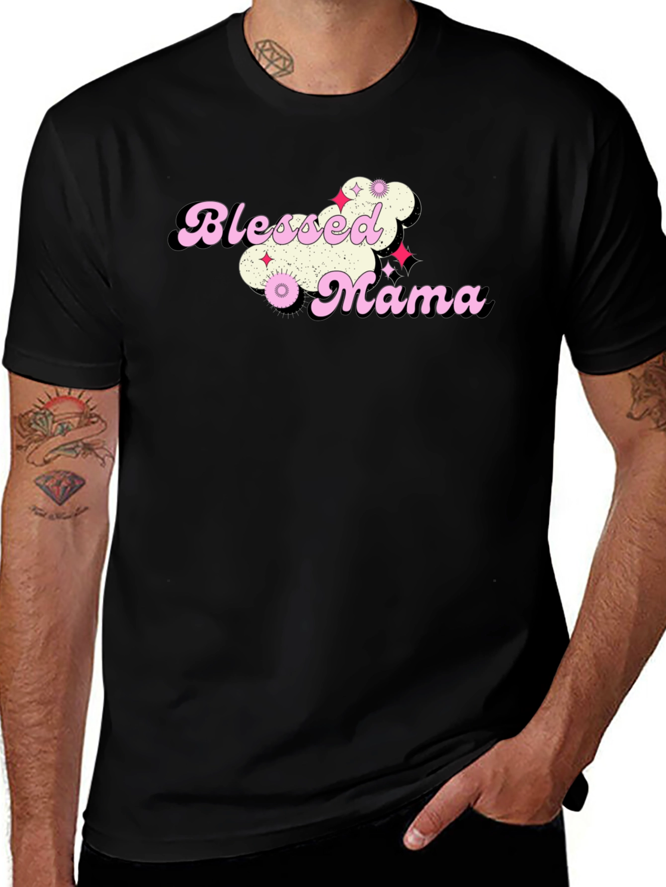 Blessed Mama Graphic T-Shirt - Trendy Mom Tee