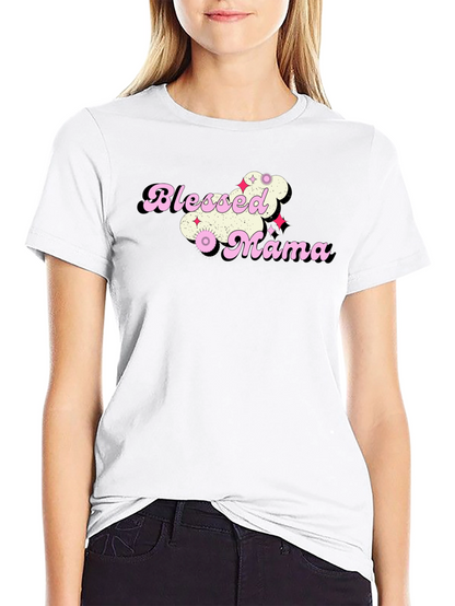 Blessed Mama Graphic T-Shirt - Trendy Mom Tee