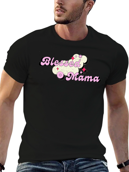 Blessed Mama Graphic T-Shirt - Trendy Mom Tee