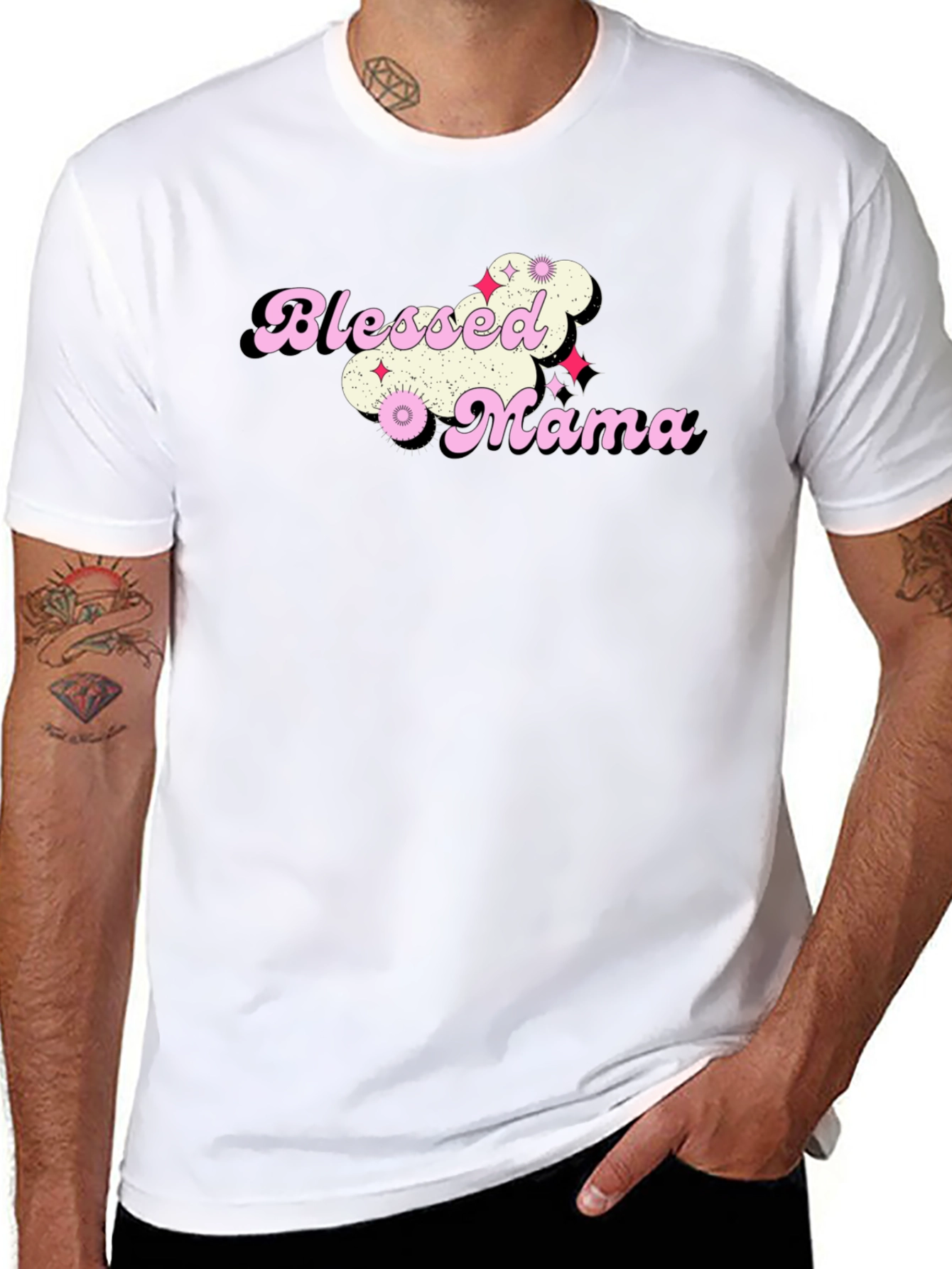 Blessed Mama Graphic T-Shirt - Trendy Mom Tee