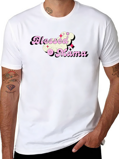 Blessed Mama Graphic T-Shirt - Trendy Mom Tee