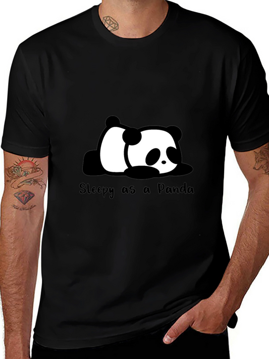 Sleepy Panda Graphic Tee - Black T-Shirt