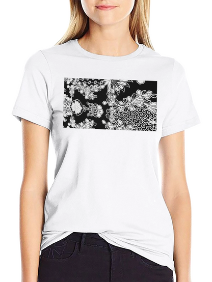 Black Floral Print T-Shirt