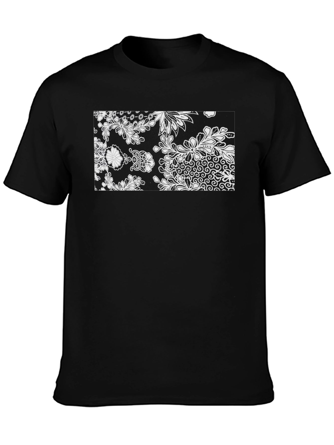 Black Floral Print T-Shirt