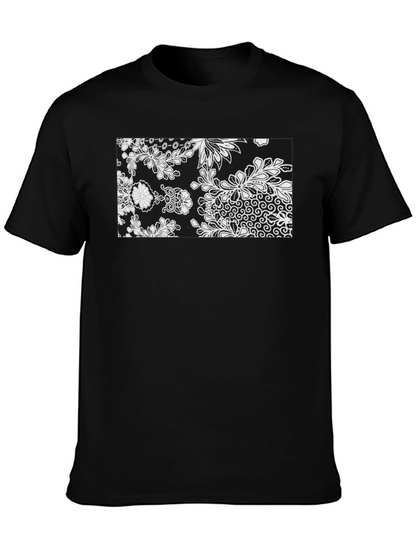 Black Floral Print T-Shirt