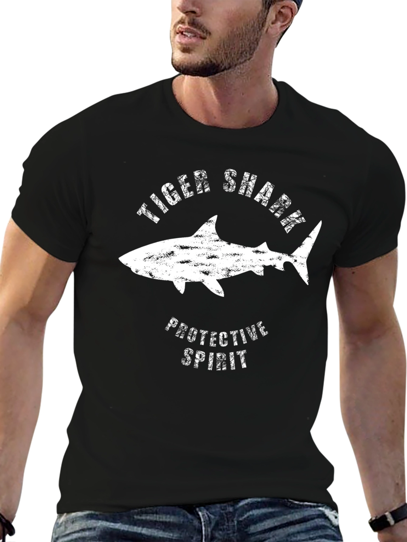 Tiger Shark Protective Spirit Black T-Shirt