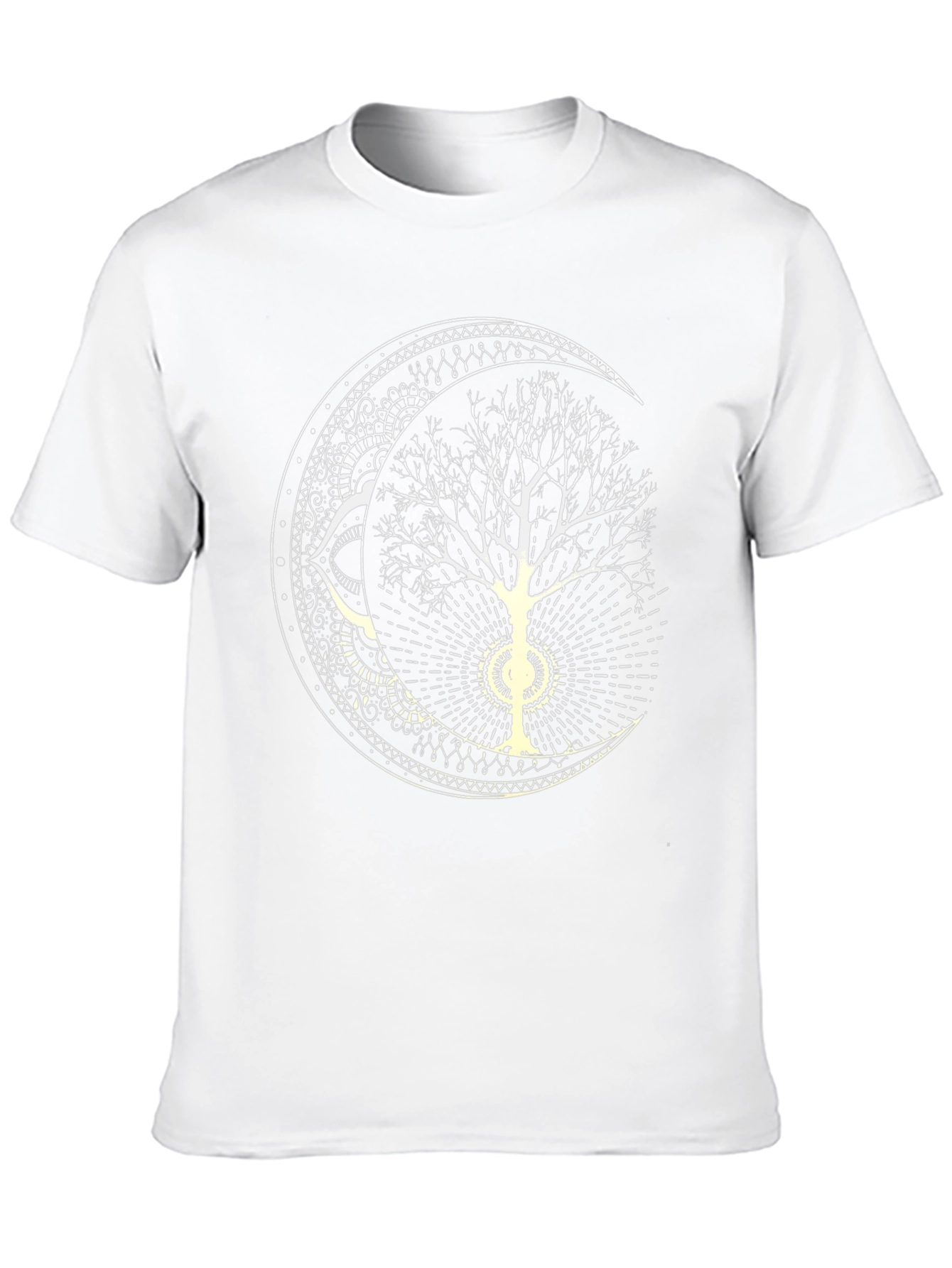 Boho Tree of Life Moon Graphic T-Shirt - Black