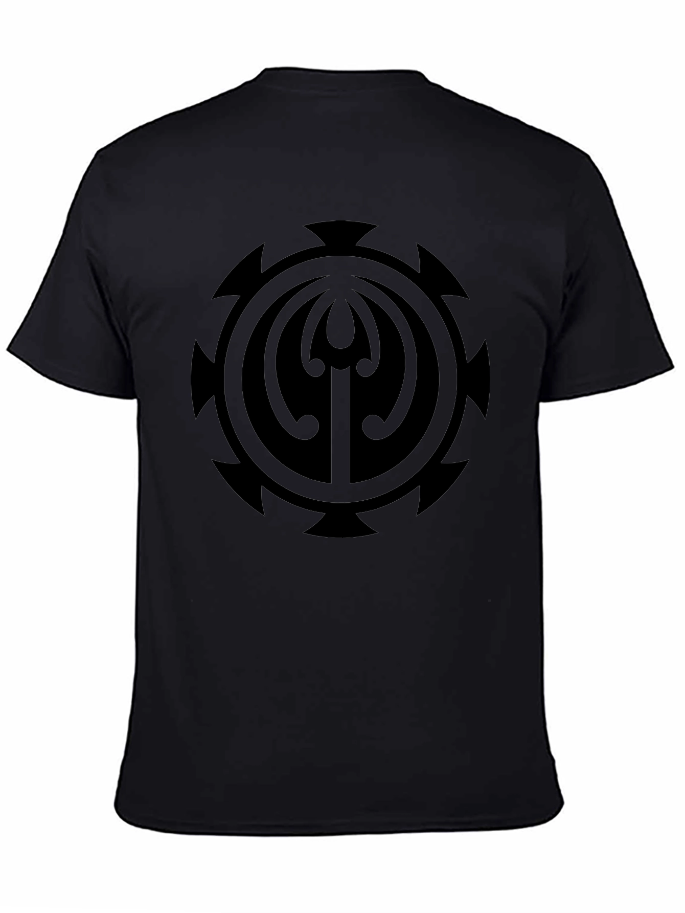 Symbol Graphic Black Crew Neck T-Shirt