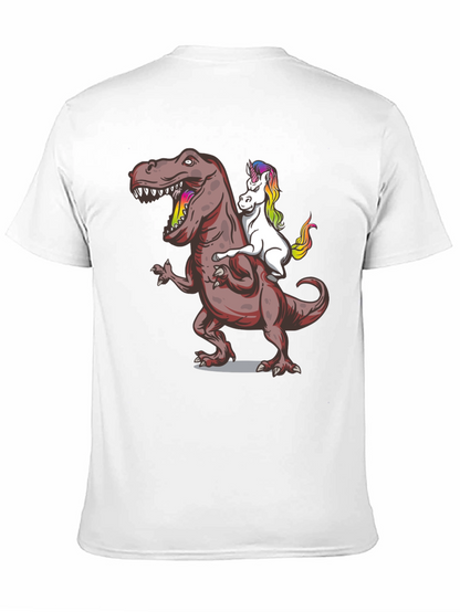 Unicorn Riding Dinosaur Graphic Tee