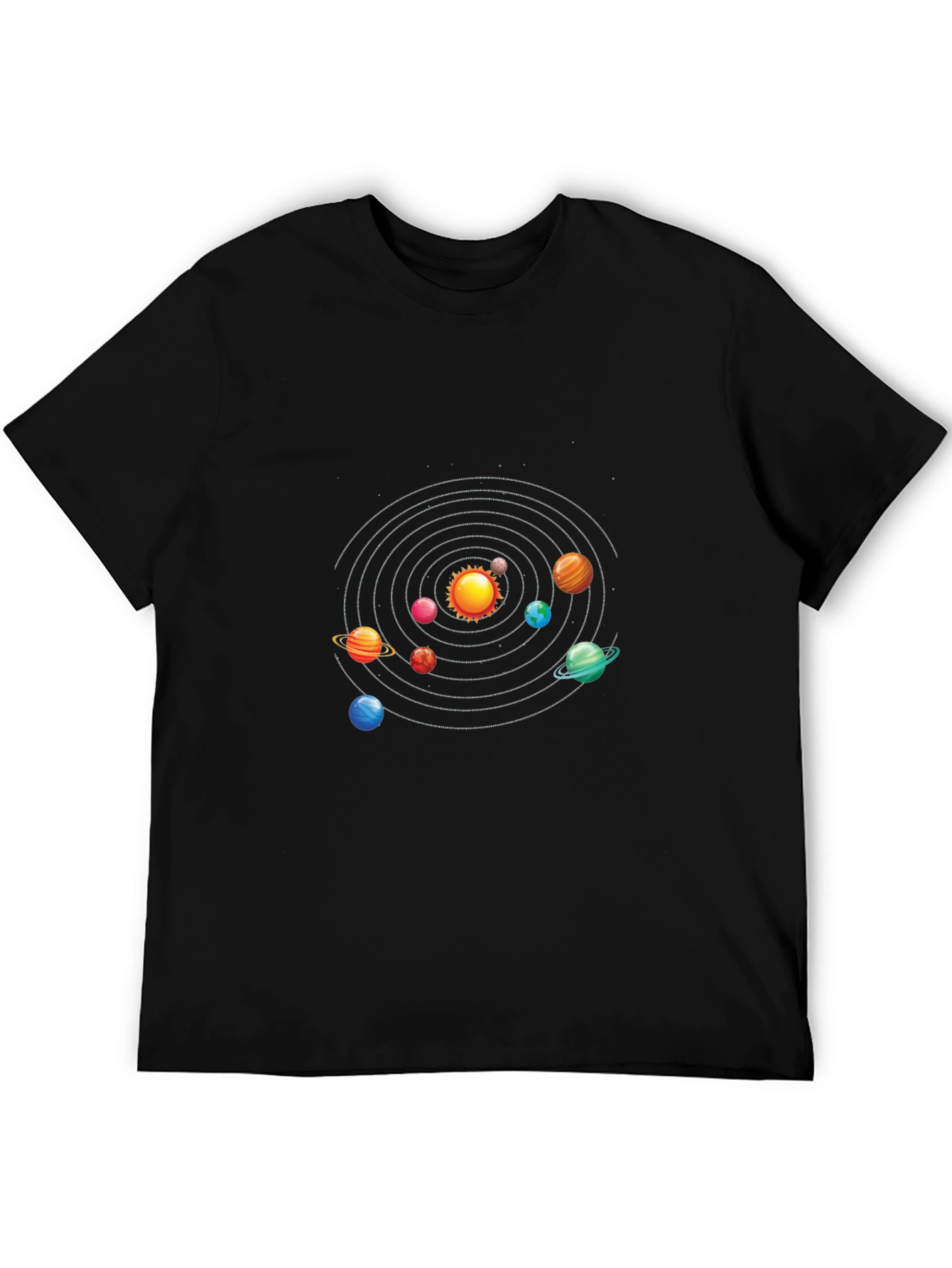 Solar System Graphic Black T-Shirt