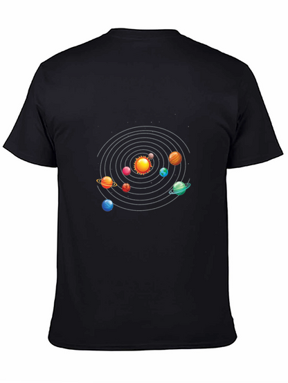 Solar System Graphic Black T-Shirt