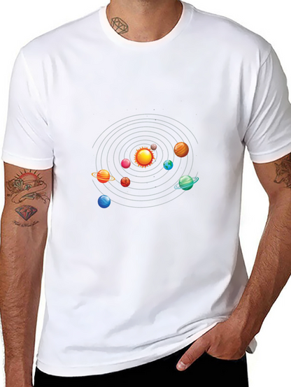 Solar System Graphic Black T-Shirt