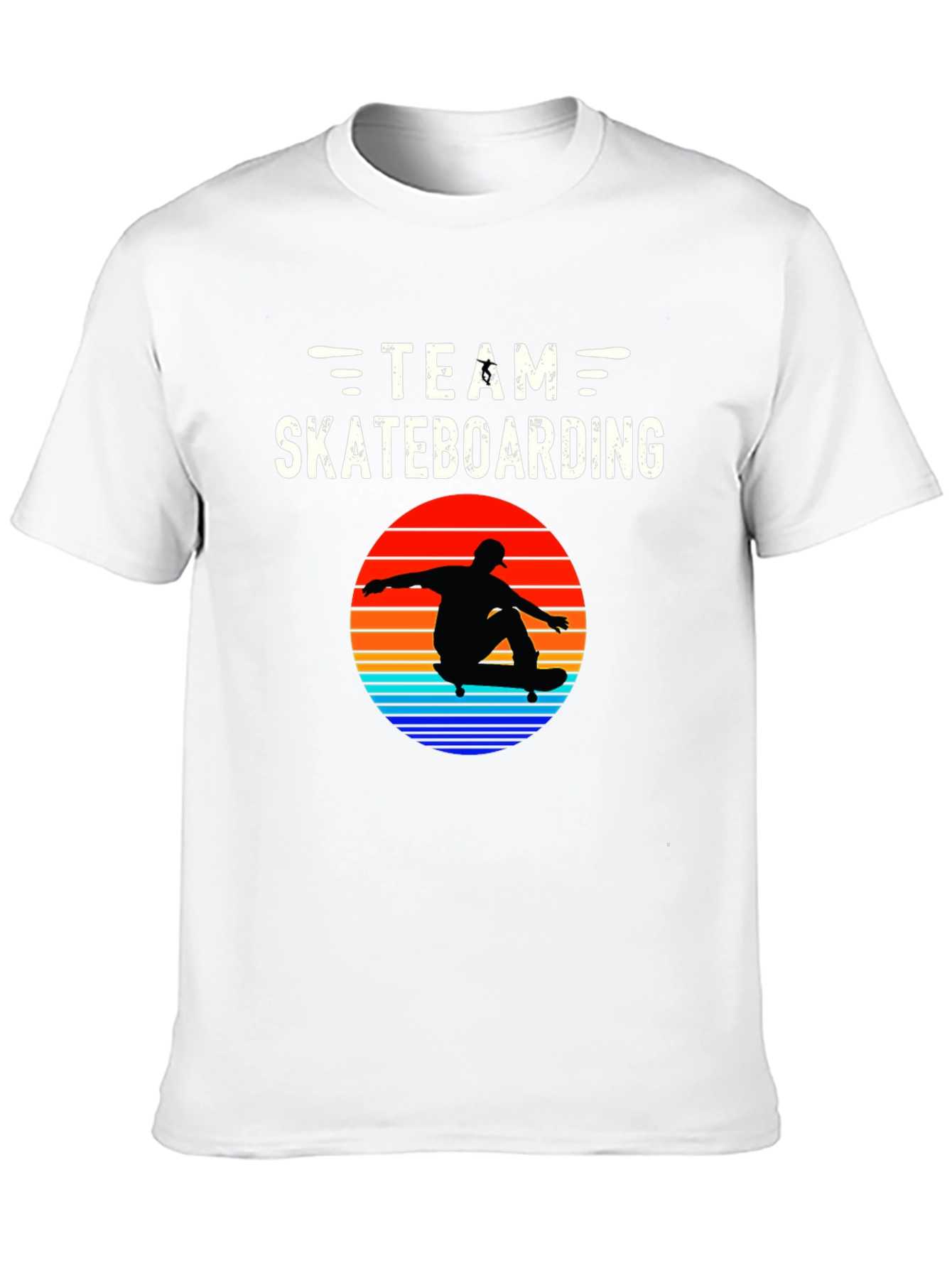 Team Skateboarding Graphic Tee - Black Casual Shirt