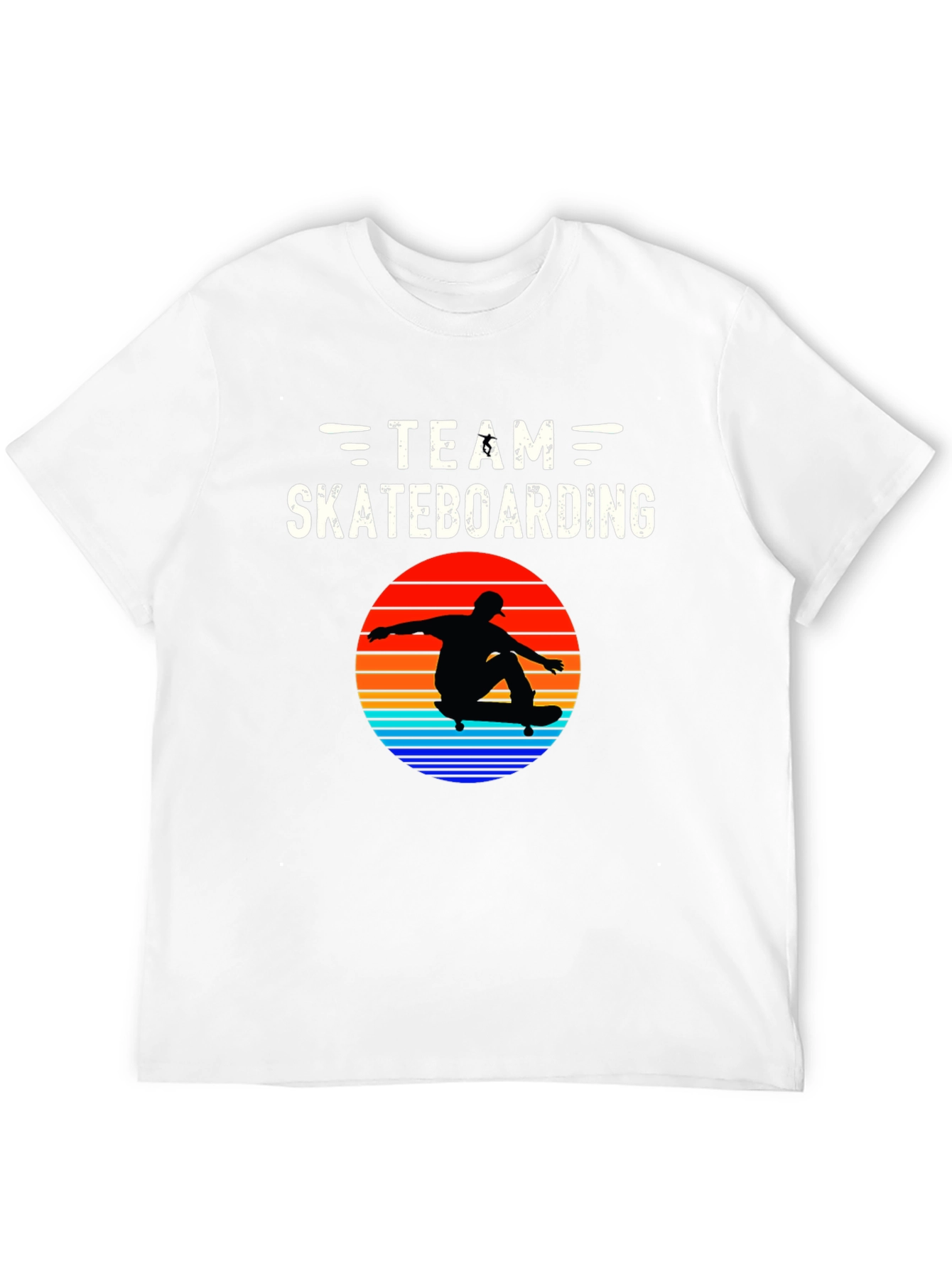 Team Skateboarding Graphic Tee - Black Casual Shirt