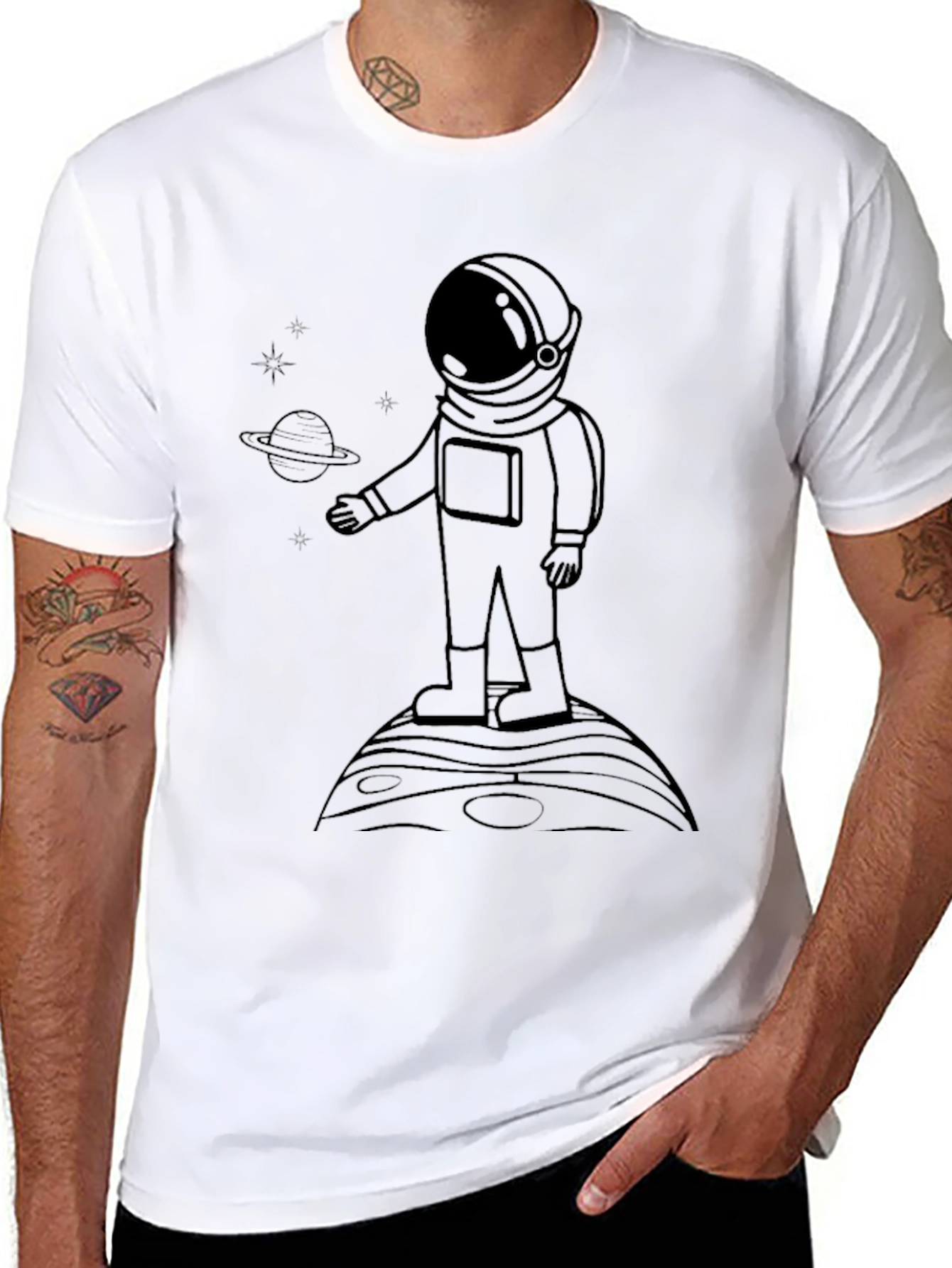 Astronaut Graphic T-Shirt - Space Explorer Tee
