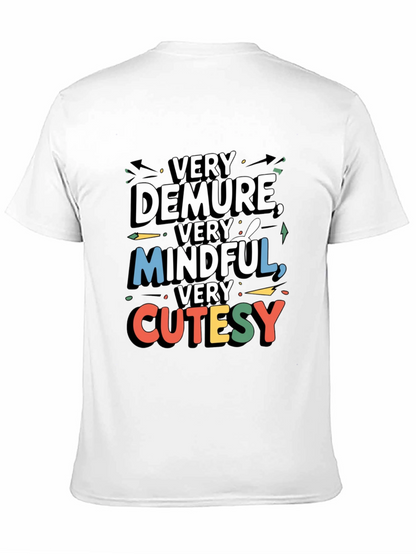 Very Demure Mindful Cutesy Black Graphic T-Shirt