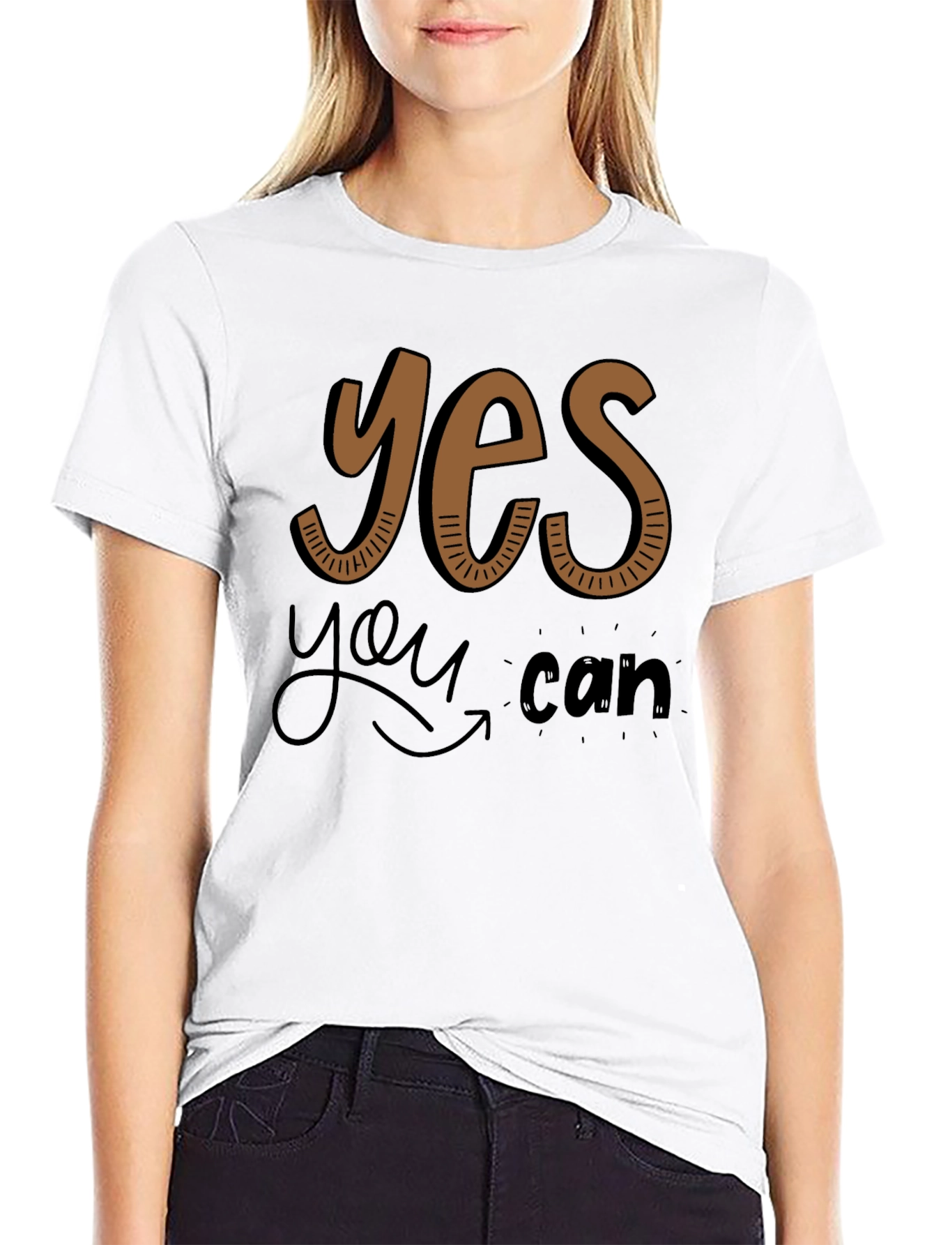 Yes You Can Graphic Tee - Motivational Shirt