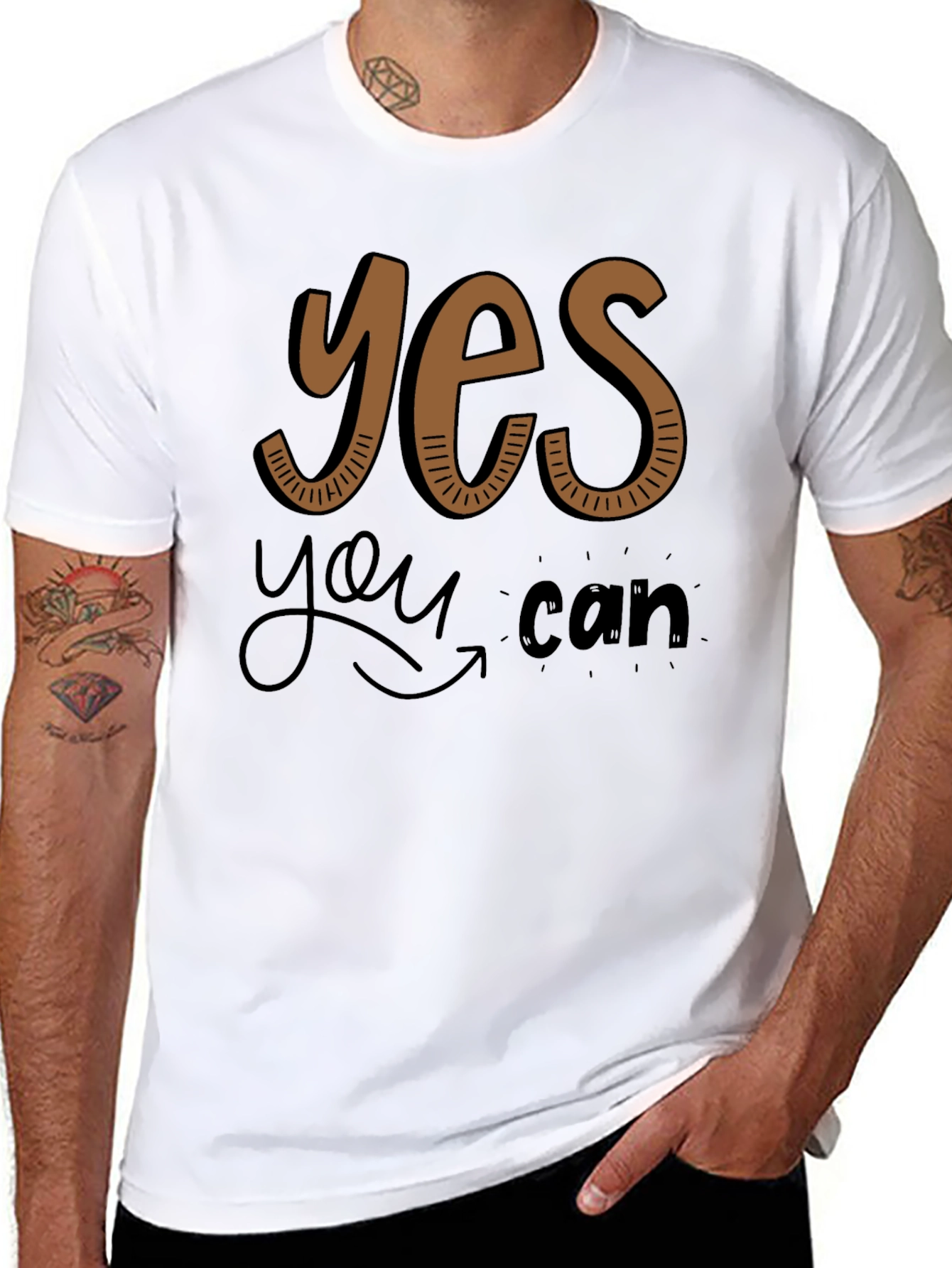 Yes You Can Graphic Tee - Motivational Shirt