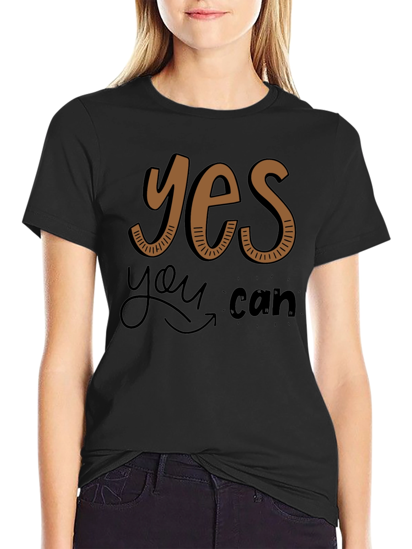 Yes You Can Graphic Tee - Motivational Shirt